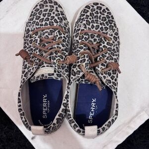 Leopard sperry shoes